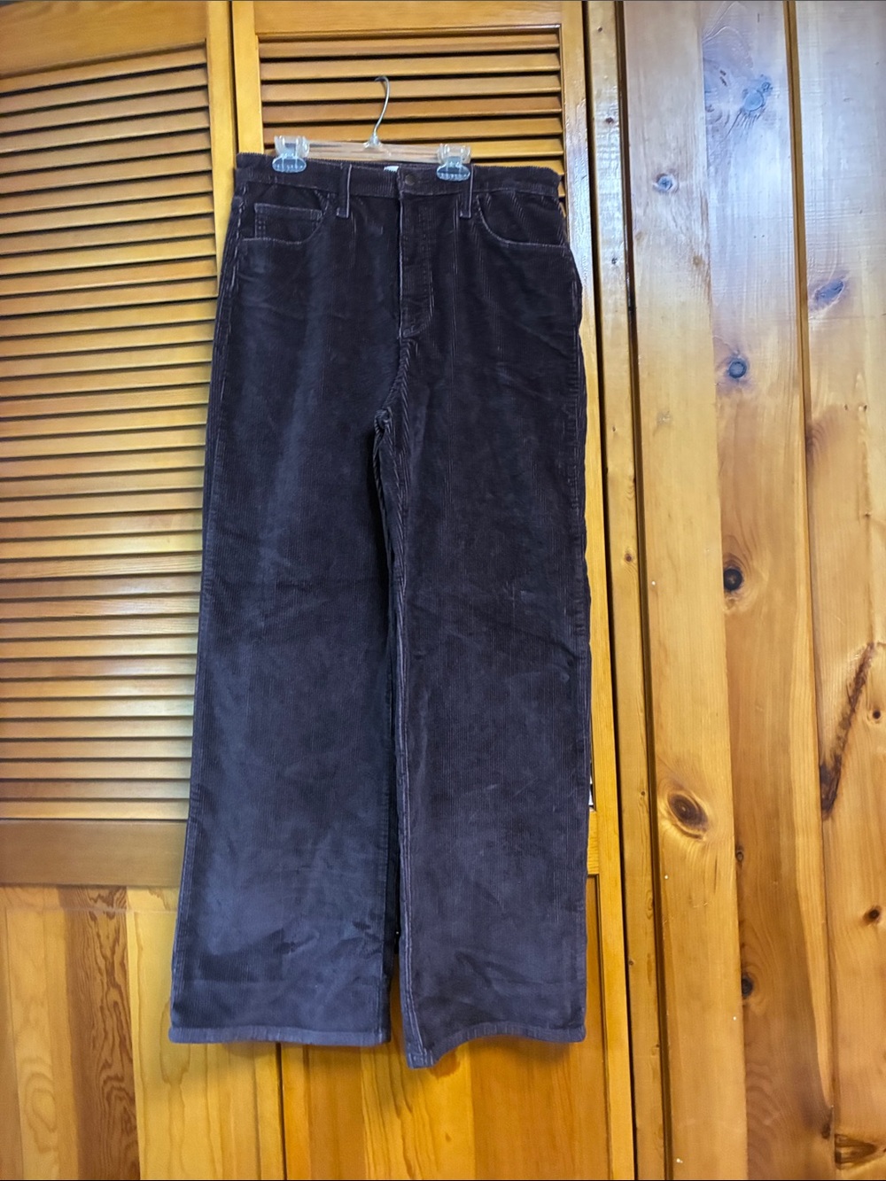 Universal Thread Women's Wide-Leg Corduroy Pants in Dark Brown length 44”